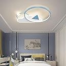 Sxxrdz Ring Ceiling Lights Dimmable Chandelier, 35W Kids Ceiling Light 3-Color Light Change Mode, Flush Mounted LED Close to Ceiling Light Fixtures for Boys Room Nursery Theme Hotel Decor