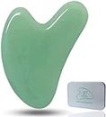 Ditind Gua Sha Tool, Jade Stone Guasha Massage Scraping, Guasha Board for Facial and Body Skin Massage. Gua Sha Tool for Toxins/Prevents Wrinkles for Spa Acupuncture Therapy Trigger Point Treatment.