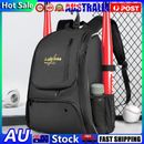 Baseball Sports Backpack Waterproof Outdoor Match Storage Accessory Bag (Black)