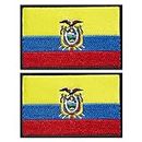 stidsds 2 Pack Ecuador Flag Patch Ecuador Flags Embroidered Patches Ecuadorians Flags Military Tactical Patch for Clothes Hat Backpacks Pride Decorations