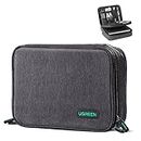 UGREEN Travel Accessories, Portable Bag Electronics Organiser Large Capacity Tech Pouch for Small Gadget USB Charging Cable Charger Adapter Power Bank Hard Drive SD Card(L)
