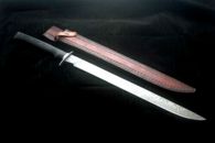 Impresionante espada forjada a mano personalizada hecha a mano en acero D2 34 pulgadas grabado ácido