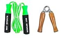 SST Skipping Rope with Hand Strengthener | Jump Rope with Power Grip | Hand Gripper, Ball Bearing Skipping Rope for Gym, Fitness, Sports, Exercise