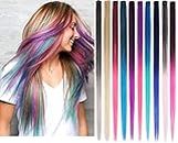 Fashion Alley Party Highlights Colorful Clip in Synthetic Hair Extensions in Multiple Colors (10 Pieces)