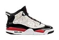 Air Jordan Dub Zero Men's Shoes, White/Fire Red-black, 10
