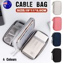 Electronic Accessories Cable Bag Organizer Travel Pouch Storage Cases Charger AU