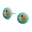 GRAPHICS & MORE Scooby-Doo Ruh Roh Novelty Silver Plated Stud Earrings