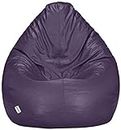 Amazon Brand - Solimo XXXL Bean Bag Cover Without Beans (Purple, Faux Leather)