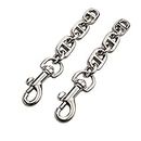COLSEEY Purse Strap Extender 2Pcs 4.7 Inch Bag Extender Chain for Shoulder Bag Metal Chain Strap Extender Replacement Bag Extender Accessory (2 Pieces Silver)