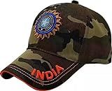 Rozti Army Print India Cricket Cap-Original Quality Head Caps for Men-Unisex Mens Cap Branded with Adjustable Buckle Caps Men for All Sports Cricket Caps for Men Women Fans Sports Cap Multicolour