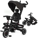 7 in 1 Folding Toddler Tricycle w/Removable Adjustable Push Handle Safety Harnes