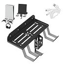 BELOPERA Ps5/ Ps4 Wall Mount kit, 6-in-1 PS5 (Disc and Digital) Metal Wall Mount Stand (Only Work for PS5 and Ps4 Slim Wall Mount) - Black