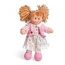 Bigjigs Toys Poppy Rag Doll (Small) - 28cm Small Rag Doll for 1 Year Old, Ideal First Doll for Babies & Toddlers, Super Soft Dolls, Bigjigs Rag Dolls