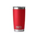 YETI Rambler 20 oz Tumbler, Stainless Steel, Vacuum Insulated with MagSlider Lid, Rescue Red