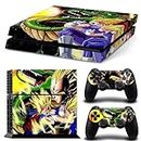 Whole Body Protective Vinyl Skin Decal Cover Compatible with Playstation4 PS4 Console Anime DBZ Goku Z Series Include Two Free Wireless Controller Stickers (ZB)