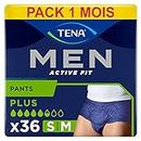 Tena Men Active Fit Pants Plus Size S/M - 4 Packs of 9
