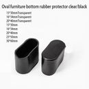 Oval Furniture Table Chair Leg End Caps Covers Floor Feet Protectors Dust Pad