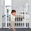 KidDough Baby Safety Gate - (75-82cms Width Coverage), Auto Close with Double Lock System, Safety Gate for Kids, Dog Safety Gate, Baby Proofing Products