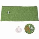 SKY INNOVATIONS Hitting Grass Golf Mat with Removable Rubber Tee Holder for Home Backyard Garage Outdoor Practice (12 x 24-Inches)