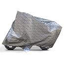 TUFFPAULIN Scooty Cover, Standard Size, Silver Color, Cross Lining, UV Protection & Water Resistant Dustproof Plastic Scooty Body Cover for Two Wheeler, Scooter, Motor Cycle with Carry Bag-1 No.