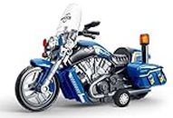 Alokik Enterprise Police Motorcycle Toy - Pull Back Motorcycle Toys, Tiny Gift with Music Lighting, Latte Motorcycles Toy for Kids Boys Age 3-8 Year Old-Pack of 1[Color As Per Stock]