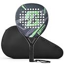 BROTOU Padel Tennis Racket Carbon Fiber Surface with EVA Memory Foam Core Lightweight Beach Tennis Racquet with Carry Bag