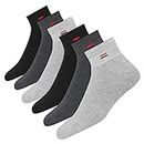 NAVYSPORT Men's Sports Socks Quarter Length Running Socks for Men Women, Pack of 6 (Shoe Size: 9-11, Multi-colored)