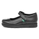Kickers Infant Girl's Fragma Pop Leather School Shoes, Black, 12 UK Child