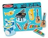 Melissa & Doug Musical Instruments Theme Sound Puzzle & 1 Scratch Art Mini-Pad Bundle (00732)