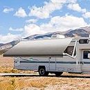 Suncode White Motorized RV Awning Modular Retractable RV Electric Awning Complete Kit for RV,5th Wheel,Travel Trailers,Toy Haulers,and Motorhome RV Trailer Awning for Home or Camper-16x8Ft-Sliver Fade