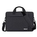 Wesley Xenon office Laptop Bag (Compatible with 15.6inch laptops) briefcase notebook professional business messenger sling Water resistant Tablet Carrying Handbag for Women and Men (Charcoal Black)