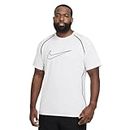 Nike Pro Dri-FIT Men's Slim Fit Short-Sleeve Dri-Fit Top, White/Black, Large