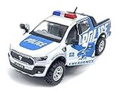 Sheel Blue Hawk Police Car Pickup Truck with Pull and Go Police Car Toy, Police Monster Trucks, Toy Trucks for Kids, Toddler Boy, Toy Cars