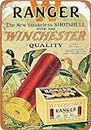 PaBoe 30,5 x 40,6 cm Metallschild – Winchester Ranger Shotgun Shells – Vintage dekoratives Blechschild