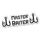Master Baiter Sticker Decal Boat Fishing Tackle 4x4