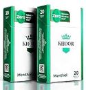 KHOOR Herbal Cigarettes - 2 Packs Menthol Flavor, Herbal Cigarette Alternative for Smokers Seeking a Tobacco & Nicotine-Free Cigarette Alternative, Non-Nicotine and Refreshing (40 Smokes)