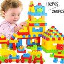 182/260 Pcs DIY Building Blocks Set for Kids Educational Toy Creative Bricks Toy