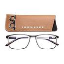 Esperto Readers Wood Reading Glasses - Blue Cut Lens With Antireflection & Ultra Light Weight For Men & Women +1.00 to +3.00 Power- Brown (+2.50)