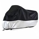 Motorcycle Covers, Outdoor Waterproof Motorbike Covers with Lock-Holes & Storage Bag, Fits up to 96.5" Motorcycles