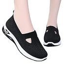 Women Orthopedic Casual Shoes Breathable Soft Sole Orthopedic Walking Shoes Women Orthopedic Walking Sneaker Lightweight Athletic Walking Shoes Black