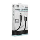 Case Logic USB Type-C Male to Lightning Male Fabric Cable (Black, 6') CL-CP-CA-121-BK