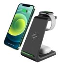 15W Wireless Charger 3in1 Charging Stand Station For Apple &Samsung Watch Earpod