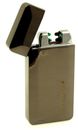 Cigarette Lighter - Silver Match Poplar Gunmetal Dual Arc Sensor Electronic NEW