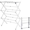 Livearty (TM) Large Expandable Clothes Drying Rack Fold Away Laundry Rack Collapsible 3 Tiers Clothes Drying Rack Steel Max. 30" / 76CM Long