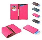 DFV mobile - Vertical Cover Premium PU Leather Case with Wallet & Card Slots Compatibile con Nokia Lumia 1520 (Nokia Beastie) - Pink
