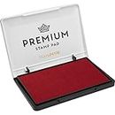 StampMark Premium Stamp Pad Medium Size 3" x 4" - for Traditional Rubber Stamps - Felt Pad Crimson Red Color