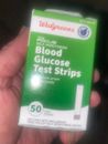 Tiras reactivas de glucosa en sangre Walgreens. Cantidad = 50, caduca 8/25