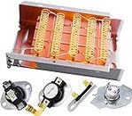 BlueStars 279838 W10724237 Dryer Heating Element 3387134 3977767 Thermostat 3392519 3977393 Thermal Fuse Kit - For Whirlpool Kenmore Roper Amana Dryers NED4655EW1 MEDX655DW1 8565582 3403585 AP3094254