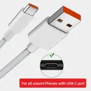Cable Charger for Xiaomi Original 6A Usb Type C 120w Turbo Tipo Fast Charging Type-C for Mi 12 11 10