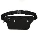 Bum Bag Waterproof Fanny Pack Adjustable Strap Waist Bag for Running Hiking Outdoor Gym Workout Climbing,Fashion Bumbags Belt Bags for Women Men Ladies,Execise Fitness Sports Accessories (Black)